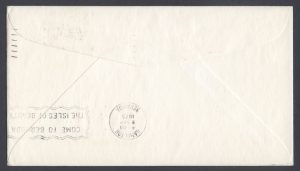 1975 First Flight American Airlines Bermuda from Boston reverse FF