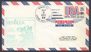 1975 First Flight American Airlines Bermuda from New York FF