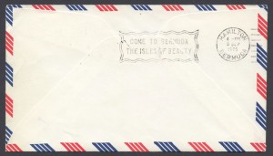 1975 First Flight American Airlines Bermuda from New York reverse FF