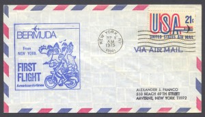 1975 First Flight American Airlines Bermuda from New YorkFF