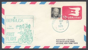 1975 First Flight American Airlines Bermuda from Philadelphia FF