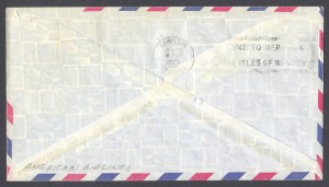 1975 First Flight American Airlines Bermuda from Philadelphia reverse FF