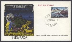 1975 200th Anniversary Gunpowder Plot 17c FDC