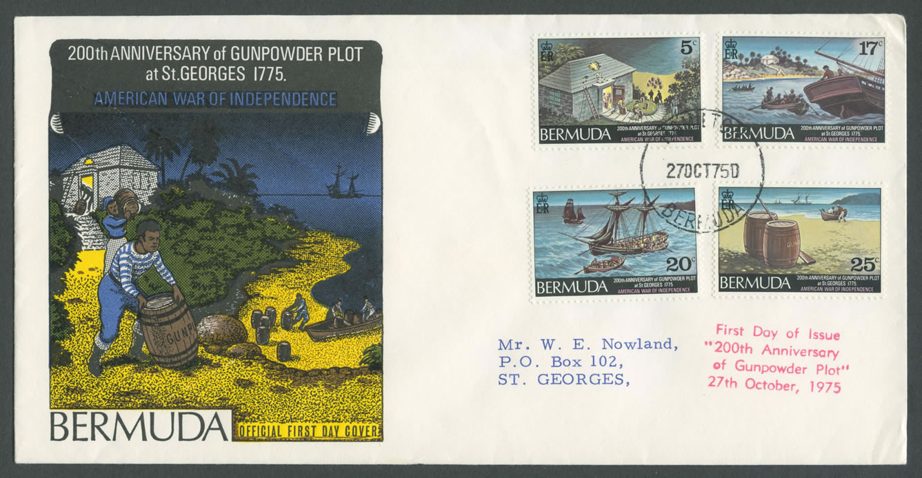 1975 200th Anniversary Gunpowder Plot FDC