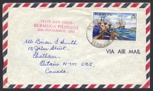 1977 Bermuda Piloting 17c Air Mail FDC