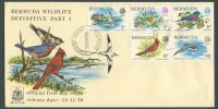 1978 Bermuda Wildlife Definitive Part I 1978 Bermuda Wildlife Definitives Pt 1 FDC