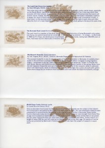 1979 Bermuda Wildlife Definitive Pt II liner reverse FDC