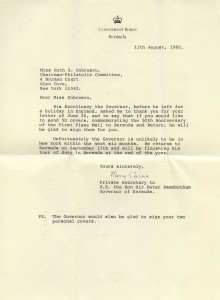 50th Anniversary First Plane Mail to Bermuda liner