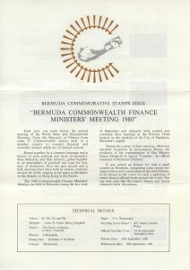 1980 Commonwealth Finance Ministers Meeting insert FDC