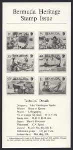 1981 Bermuda Heritage Issue insert FDC