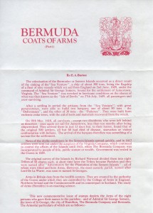 1983 Bermuda Coats of Arms Part 1 insert FDC