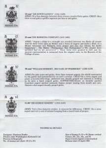 1983 Bermuda Coats of Arms Part 1 insert reverse FDC