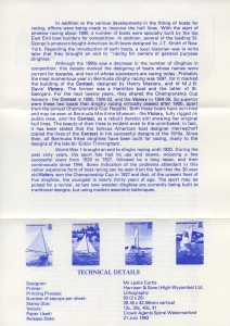 1983 Bermuda Fitted Dinghies insert reverse FDC