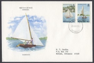 1983 Bermuda Fitted Dinghies 30c and 40c FDC