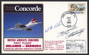 1983 BA Concorde Orlando to Bermuda Signed First Flight