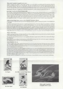 1985 Bicentenary of the birth of JJ Audobon insert reverse FDC