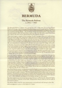1987 Bermuda Transport Part I Bermuda Railway insert front FDC