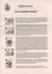 1988 Old Garden Roses Part 1 insert FDC