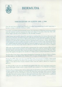 1988 Lloyd's of London Tercentenary insert FDC