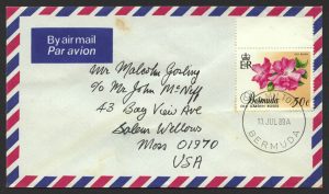 1989 Old Garden Roses 50c Booklet Stamp FDC