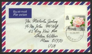 1989 Old Garden Roses 50c Booklet Stamp FDC