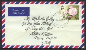 1989 Old Garden Roses 50c Booklet Stamp FDC