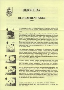 1989 Old Garden Roses liner FDC