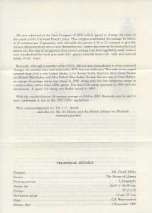 1989 Commonwealth Postal Conference insert reverse FDC