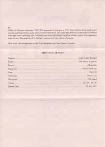 1991 Bermuda Paintings Part III insert reverse FDC