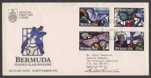 1992 Bermuda Stained Glass Windows FDC