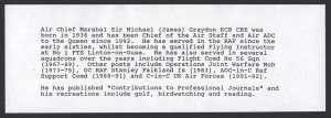 1993 75th Anniversary of the Royal Air Force Benham insert FDC