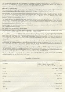 2000 Royal Birthdays Official liner reverse FDC