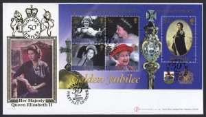 2002 QEII Golden Jubilee Miniature / Souvenir Sheet FDC
