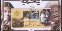 2002 Queen Elizabeth the Queen Mother Commemoration 2002 Queen Elizabeth the Queen Mother Souvenir Sheet FDC