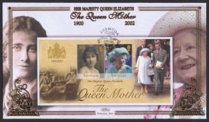 2002 Queen Elizabeth the Queen Mother Souvenir Sheet FDC