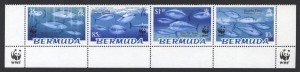 2004 WWF Endangered Species Bluefin Tuna marginal strip of 4