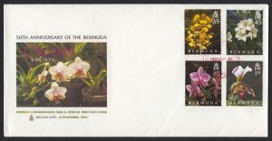 50th Anniversary of the Bermuda Orchid Society FDC reverse