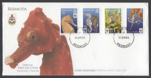 2010 Lined Seahorse FDC