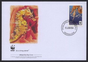2010 WWF Lined Seahorse $1.25 FDC