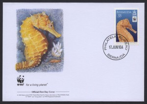 2010 WWF Lined Seahorse 35c FDC