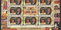 2013 60th Anniversary of Coronation of Queen Elizabeth II 2013 60th Anniversary of the Coronation $1.10c Souvenir Sheet
