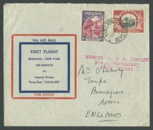 1937 First Flight Bermuda New York FF
