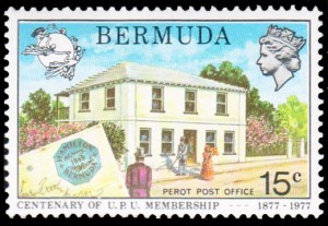 Perot Post Office on 1977 UPU Centenary 17c stamp