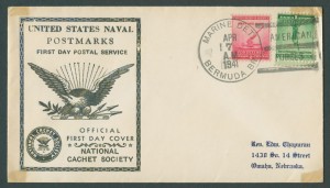 1941 Marine Det Bermuda BR First Day FDC