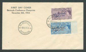 1953 Bermuda Conference overprints FDC