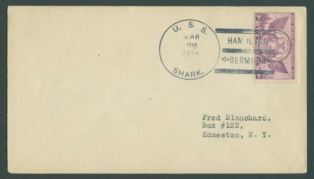 1936 USS Shark US Navy Submarine Cover