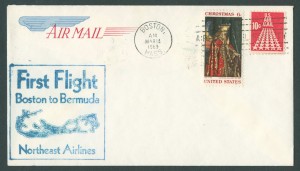 1969 First Flight Boston to Bermuda Northeast Airlines FF