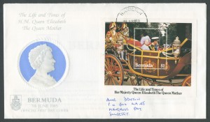 1985 Life and Times of the Queen Mother Miniature Sheet FDC