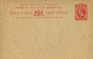 1913 Bermuda Post Card Stationery Foreign Rate KGV