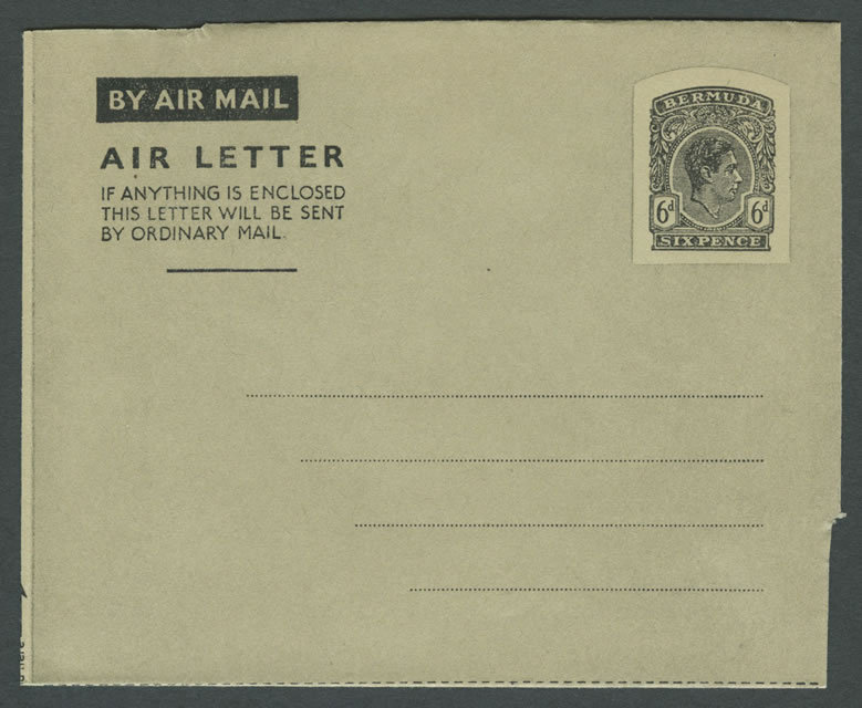 1945 Air Letter 6d Aerogramme